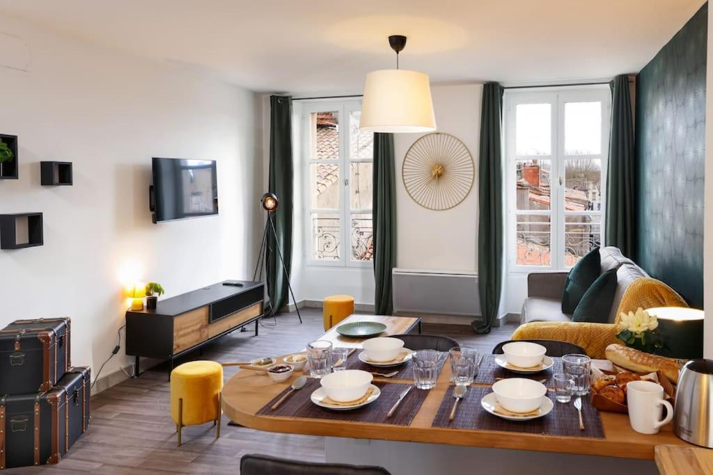 Ferienwohnung N3 Des Etudes Duplex Hypercentre Wifi Conciergeriedamecarcas Carcassonne Exterior foto